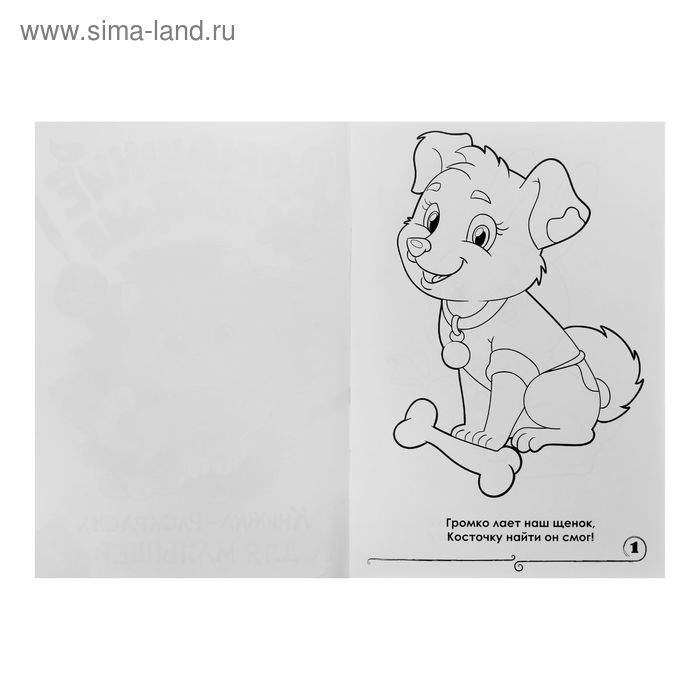 Раскраска для малышей &laquo;Домашние животные&raquo;, формат А4, 16 стр.