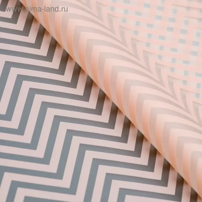 Плёнка матовая с рисунком &laquo;Волна&raquo;, персиковая, 57&times;57 см