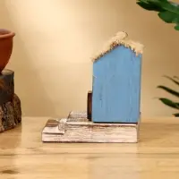 Сувенир "Дом" дерево Албезия 9х11х11 см, цв. синий