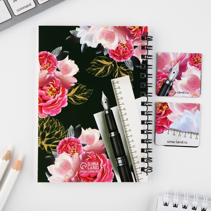 Подарочный набор: блокнот А6, 60 листов и магнитные закладки 2 шт &laquo;Дорогому учителю&raquo;