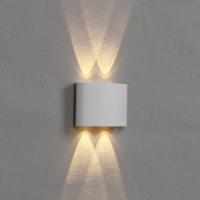 Светильник фасадный &laquo;Полусфера&raquo;, FSD-073, 4 Вт, 3000К, 2 луча, IP65, 220 В, пластик, белый   1008420