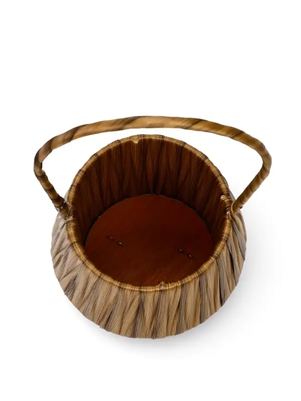 Корзина пластик 10 х 10 х 10 см, ручка__коричневый