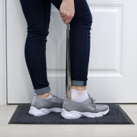 Ложка для обуви Доляна, с кольцом, металлическая, 45&times;4,5 см, нержавеющая сталь