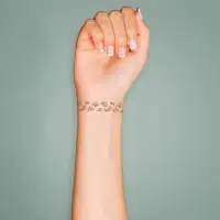 Переводная тату на тело чёрная &laquo;Браслет. Ракушки&raquo;, 20&times;3 см