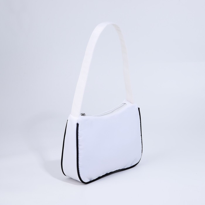 Сумка молодёжная на молнии, цвет белый