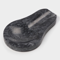 Подставка под ложку из мрамора "Marble", цвет черный