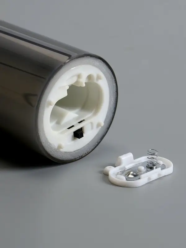 Светодиодная свеча "Серебристая" 14х5.5 см, AAx2 (не в компл.), Т/БЕЛЫЙ