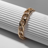 Браслет металл &laquo;Цепь&raquo; ремень, цвет золото, L=16 см