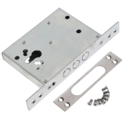 Корпус замка LOCKLAND для металлических дверей, без цилиндрового механизма, хром