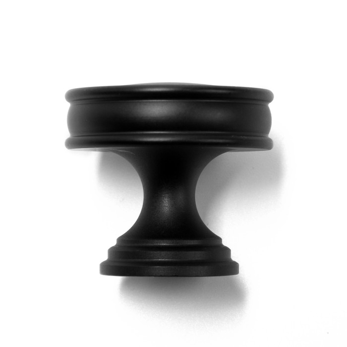 Ручка-кнопка CAPPIO PK324, d=30 мм, цвет черный, 8 шт.