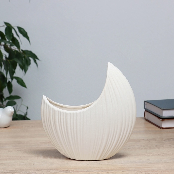 Ваза керамика настольная Ваза керамика настольная "Полумесяц" 8х21х20 см
