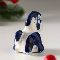 Сувенир "Коник", 5х5 см, гжель