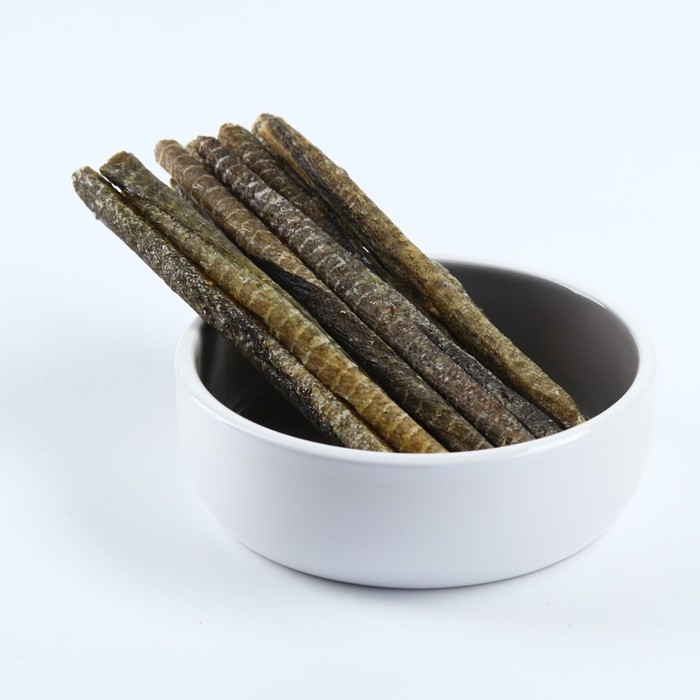 Лакомство для собак натуральное PetLab: Кожа атлантической трески, 40 г.