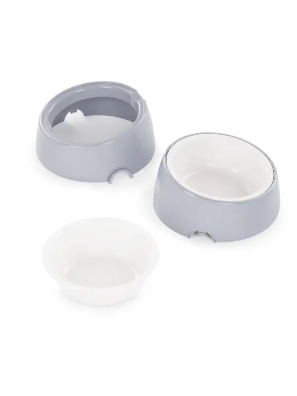 Лего-миска ALTA для животных с наклоном 0,3л СЕРАЯ