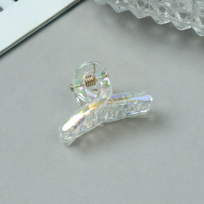 Краб для волос "Аванти" (набор 6 шт) петля, 3 см, прозрачный