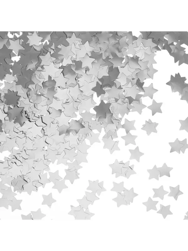 Конфетти &laquo;Звезда&raquo;, серебро, хром, 1.5 см, 50 г