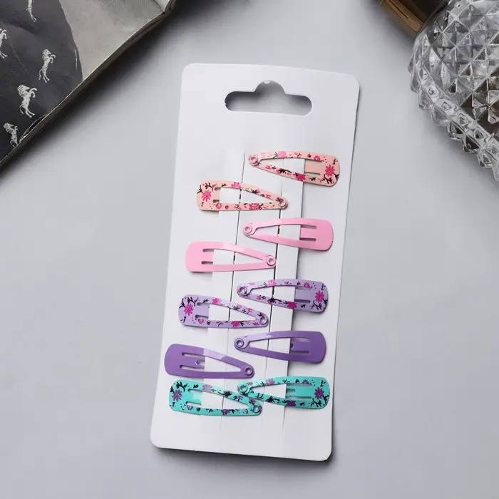 Невидимка для волос "Лира" (набор 10 шт) весенняя классика, 3 см