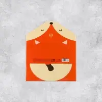 Конверт для денег фигурный &laquo;Лисёнок&raquo;, 17.5 х 8 см