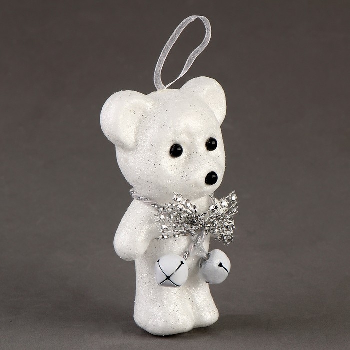 Игрушка из пенопласта &laquo;Белый медведь&raquo; с колокольчиком, 10 см