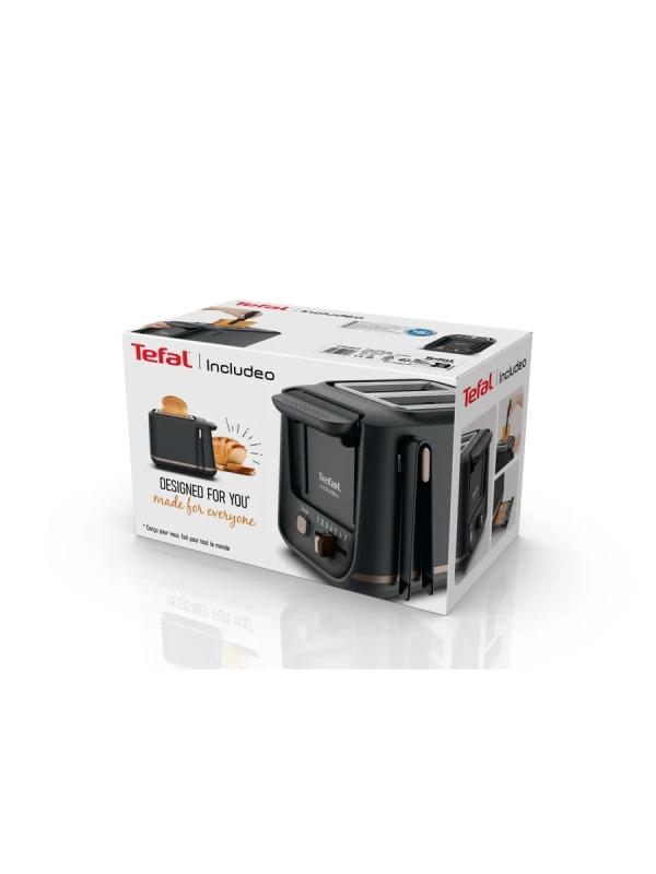 Тостер Includeo TT533811, с поддоном для крошек, черный