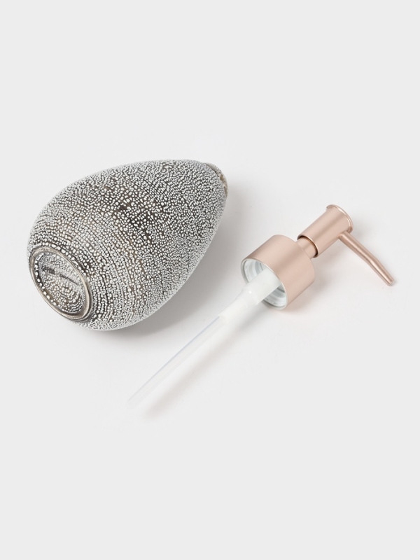 Набор аксессуаров для ванной комнаты Доляна &laquo;Камень&raquo;, 4 предмета (дозатор 300 мл, мыльница, 2 стакана), цвет серый