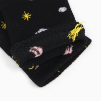 Носки женские, цвет чёрный/космос, размер 38-40