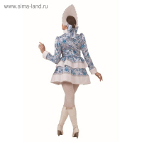 Карнавальный костюм &laquo;Снегурочка&raquo;, голубые узоры, размер 46, рост 170 см