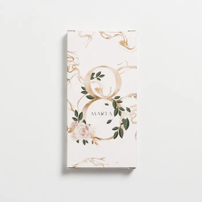 Коробка для шоколада, кондитерская упаковка, &laquo;8 Марта&raquo;, с окном, 17.3 х 8.8 х 1.5 см