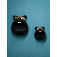 Набор подставок для мелочей &laquo;Собака&raquo;, полистоун, 25 см, цвет чёрный