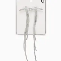 Серьги висячие &laquo;Дуга&raquo; водопад, цвет серебро, 11 см