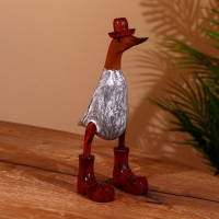 Сувенир "Утка в сером" дерево 27 см