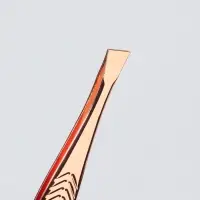 Пинцет скошенный, узкий, 9 см, цвет розовое золото
