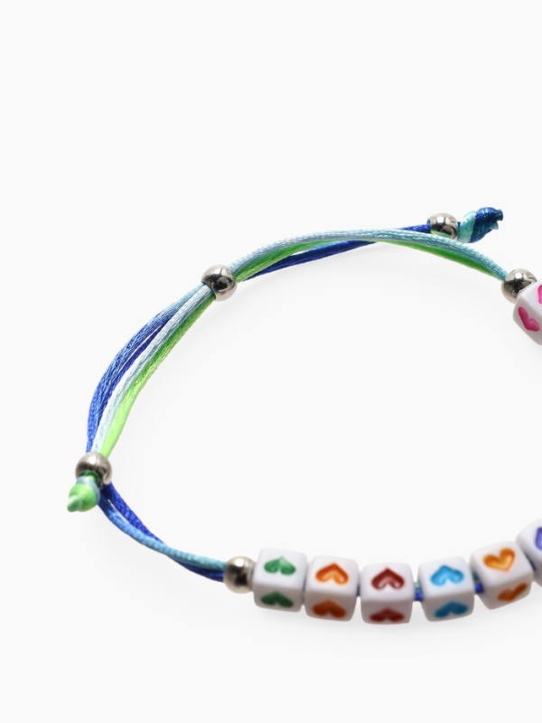 Браслет детский Браслет детский "Выбражулька" на затяжке, панда с бусинами, цветной