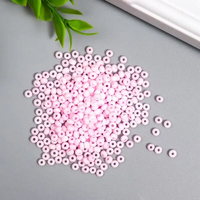Бисер стекло 8/0 "Маршмеллоу. Матовый. Розовый зефир" 10 гр