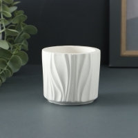 Кашпо - подсвечник "Волны" 8х7см, белый Кашпо - подсвечник "Волны" 8х7см, белый