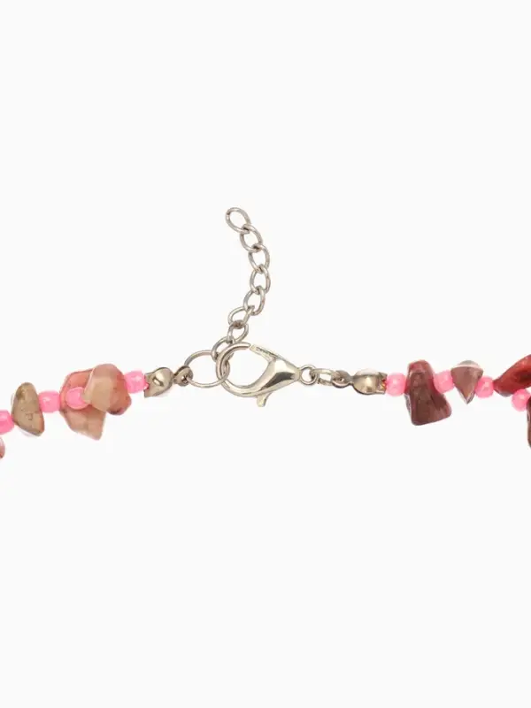 Ожерелье 20 см, цв. розовый