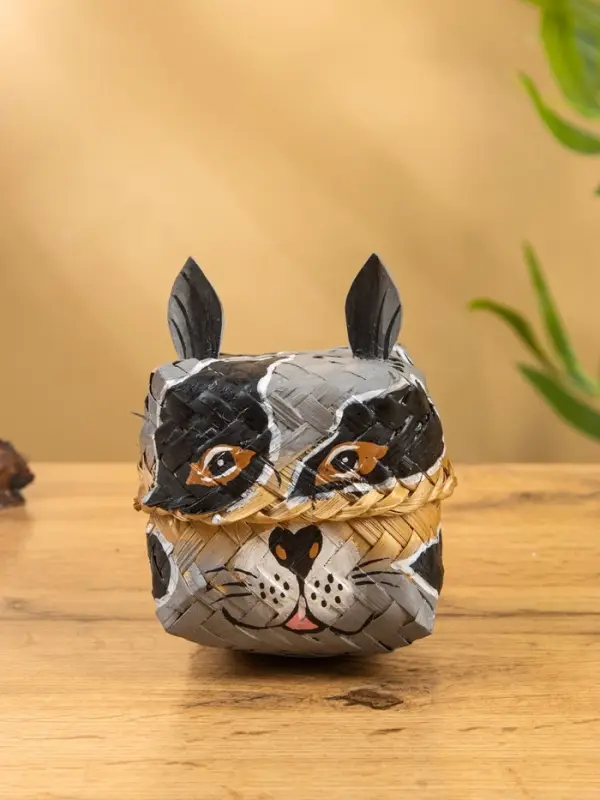 Корзинка &laquo;Енот&raquo;, 10&times;10&times;13 см, бамбук