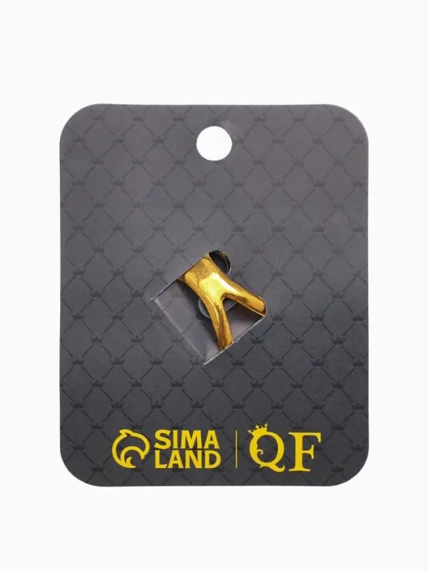 Кольцо для платка "Бабочка профиль", цвет белый в чернёном золоте