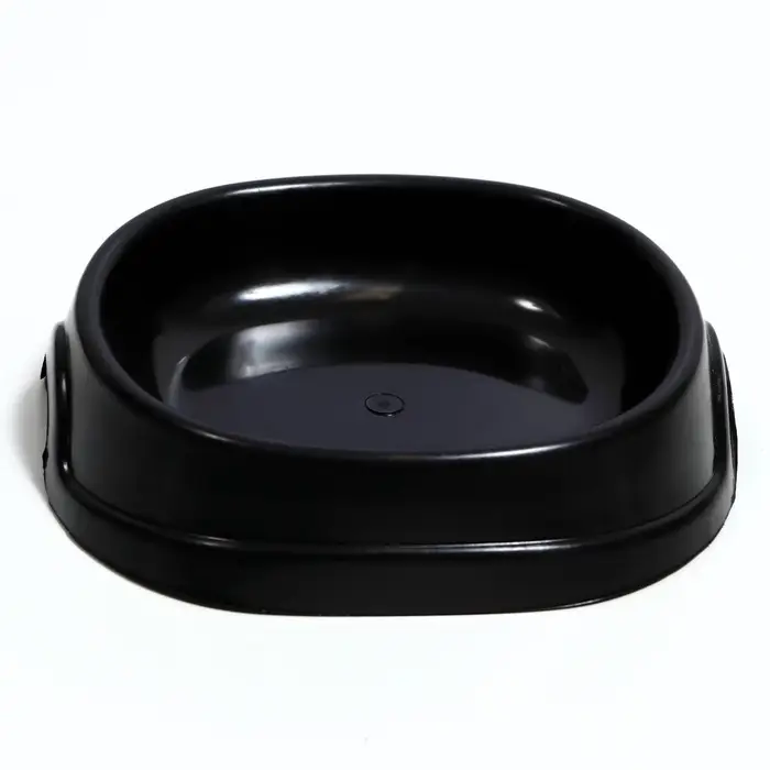 Миска №1 "Нулевка" 200 мл, 13,5 х 12,5 х 3 см, чёрный