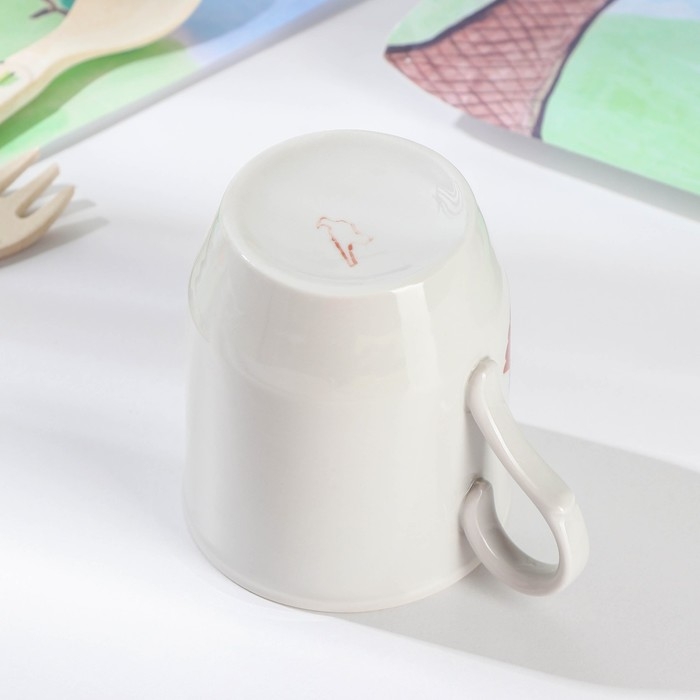 Кружка фарфоровая &laquo;Русское поле. Весёлый Колобок&raquo;, 210 мл, d=7 см, рисунок МИКС