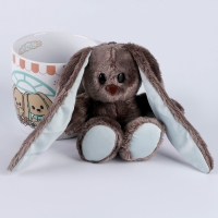 Набор "Зайка Lu" игрушка в кружке, заяц, 16 см Набор "Зайка Lu" игрушка в кружке, заяц, 16 см