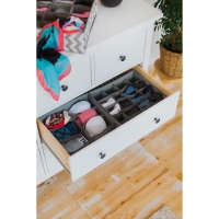 Органайзер для хранения белья &laquo;Зигзаг&raquo;, 12 ячеек, 32&times;32&times;10 см, цвет серый