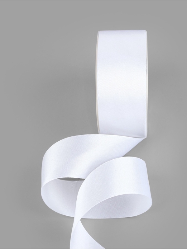 Лента атласная двухсторонняя №0029 38мм*25±1м белый TR Лента атласная двухсторонняя №0029 38мм*25±1м белый TR