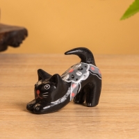 Сувенир &laquo;Потягивающийся Кот&raquo;, 2.5&times;6&times;5 см, дерево, чёрный