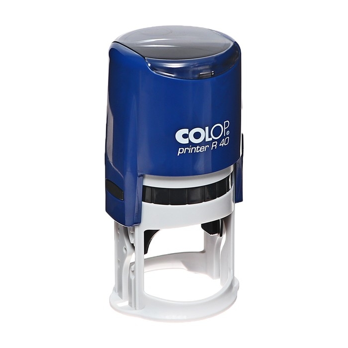 Оснастка для круглой печати автоматическая COLOP Printer R40, диаметр 41.5 мм, с крышкой, корпус кобальт