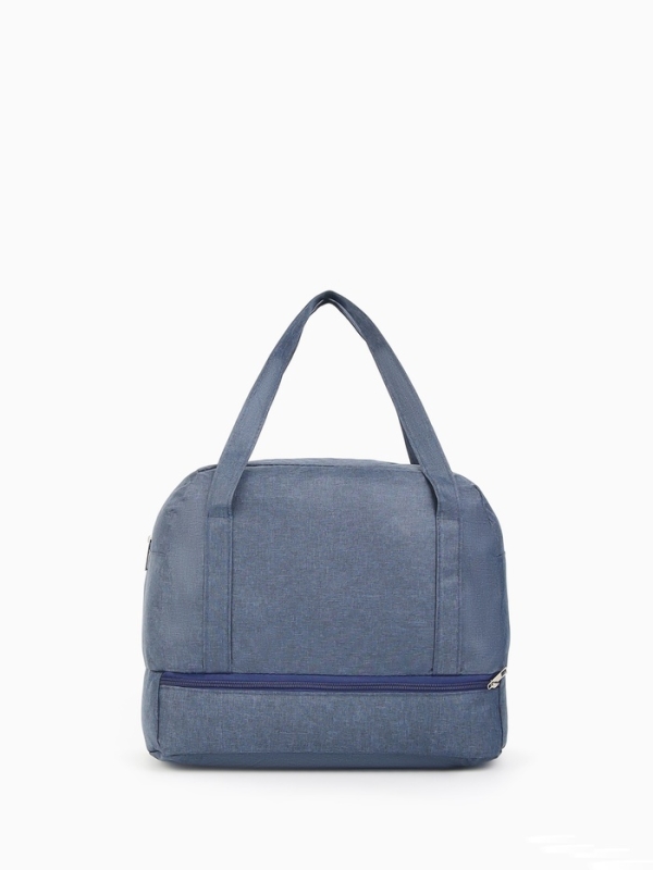 Сумка дорожная на молнии, синяя