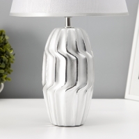 Настольная лампа с абажуром RISALUX &laquo;Венди&raquo;, Е14, 40 Вт, серебристый, 25&times;25&times;40 см