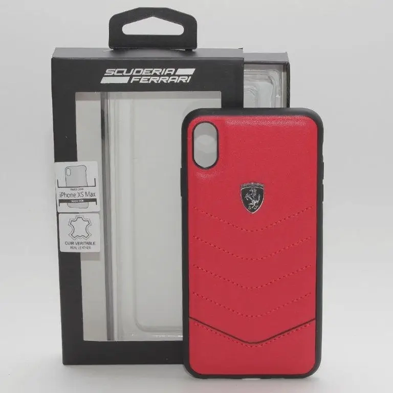 Чехол iPh XS MAX Ferrari QU КРАСНЫЙ
