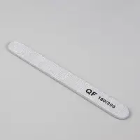 Пилка для ногтей, прямая, 180/200 грит, 18 см, фасовка 20 шт., серая