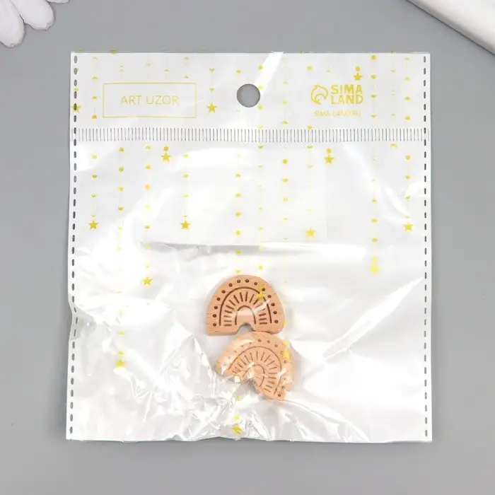 Бусина для творчества дерево "Радуга" 1,9х2,5 см